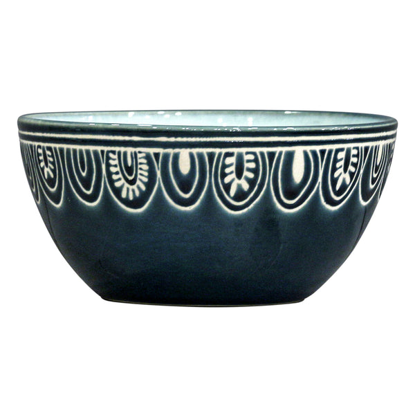 Teal Medallion 12-Piece Dinnerware Set