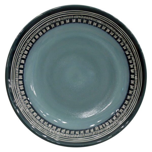 Teal Medallion 12-Piece Dinnerware Set